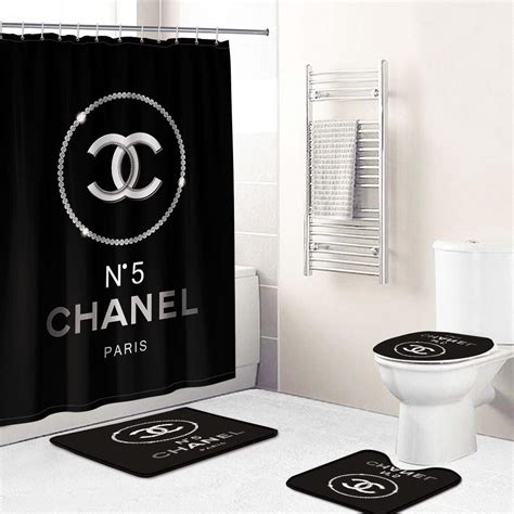 chanel no 5 shower curtain|coco chanel shower curtain.